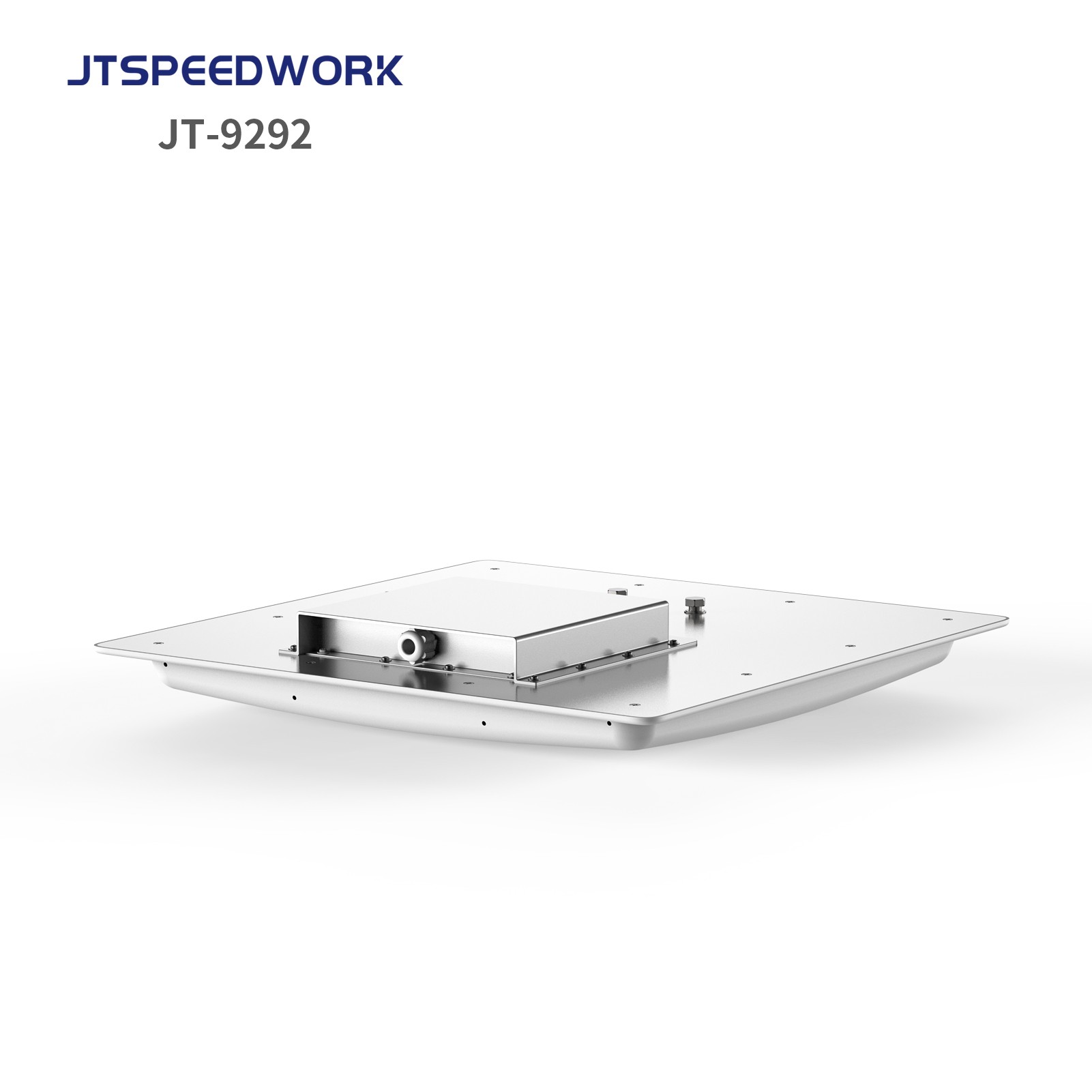 JT-9292 UHF RFID-lezer met geïntegreerd bereik (0-30 m) en meerdere tags, leesfrequentie 860-960 MHz.