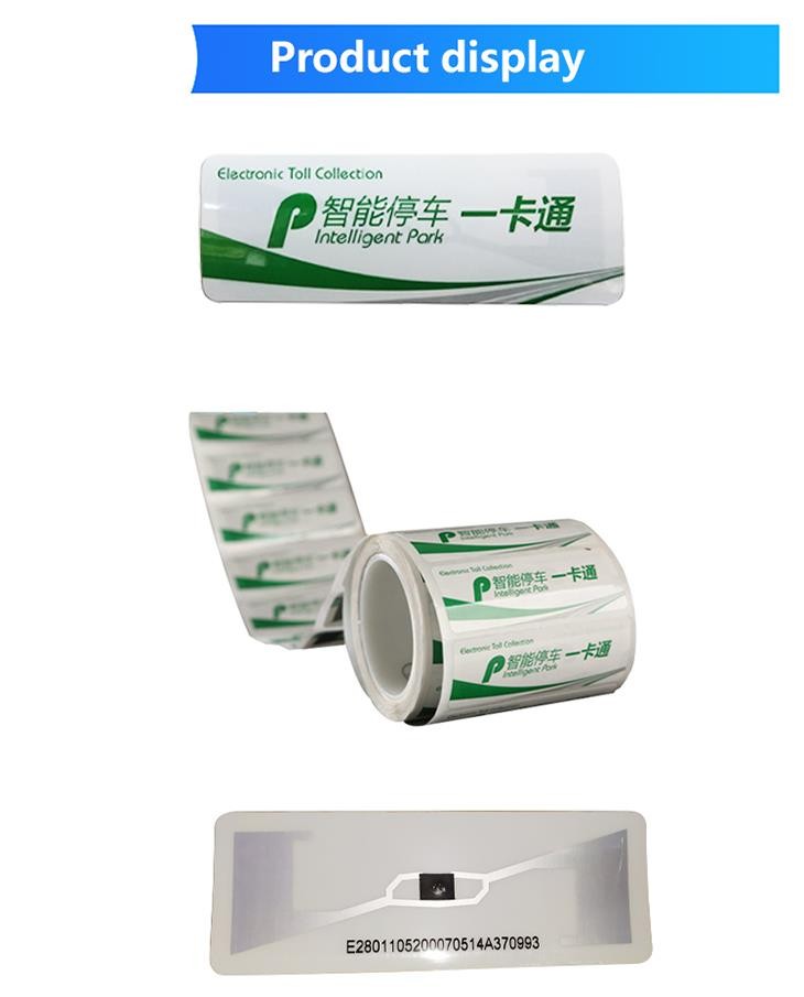 860-960MHz UHF RFID-voorruitsticker voor parkeren