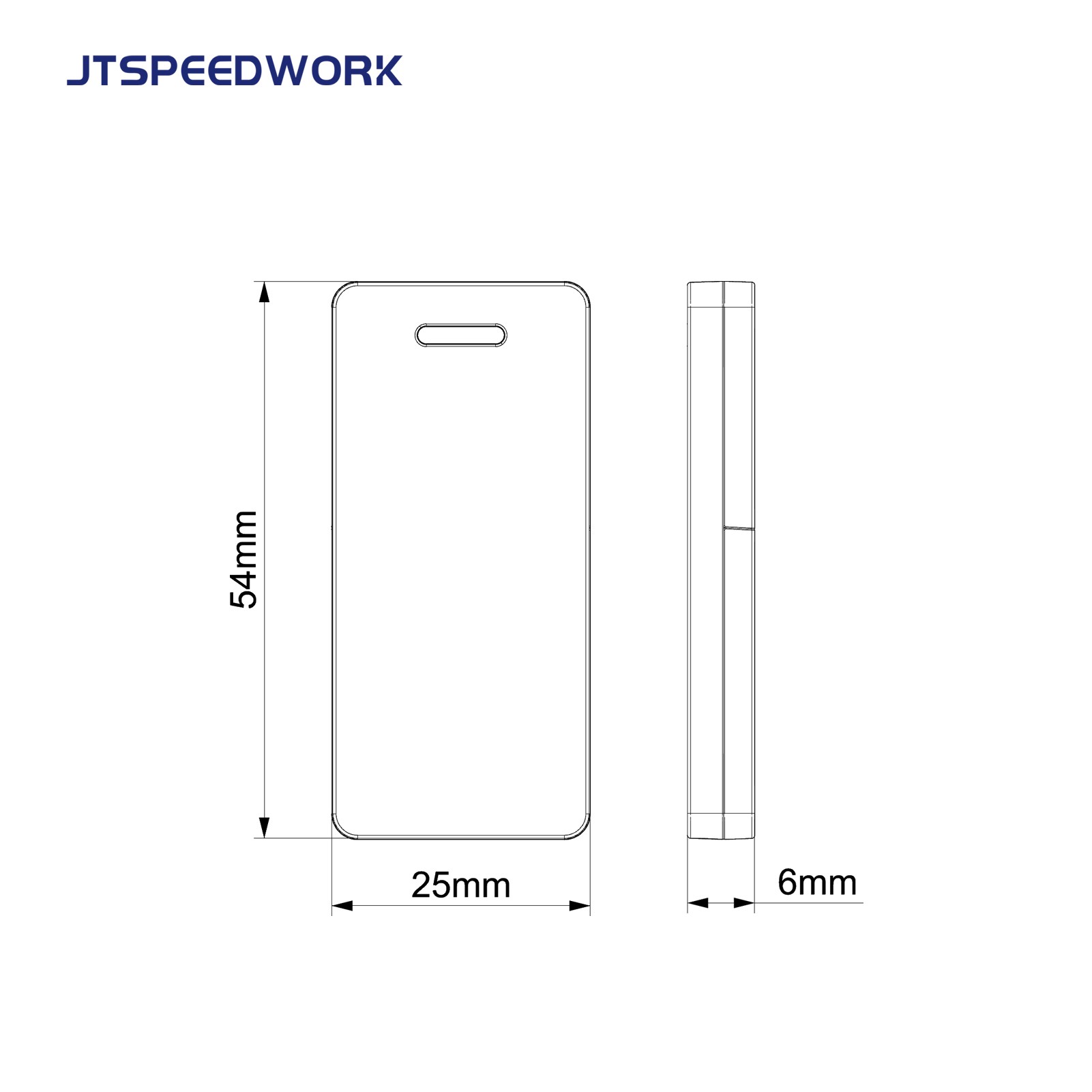 JT-T2490 2,4 GHz RFID-actieve tag voor voorraadbeheer met vervangbare batterij