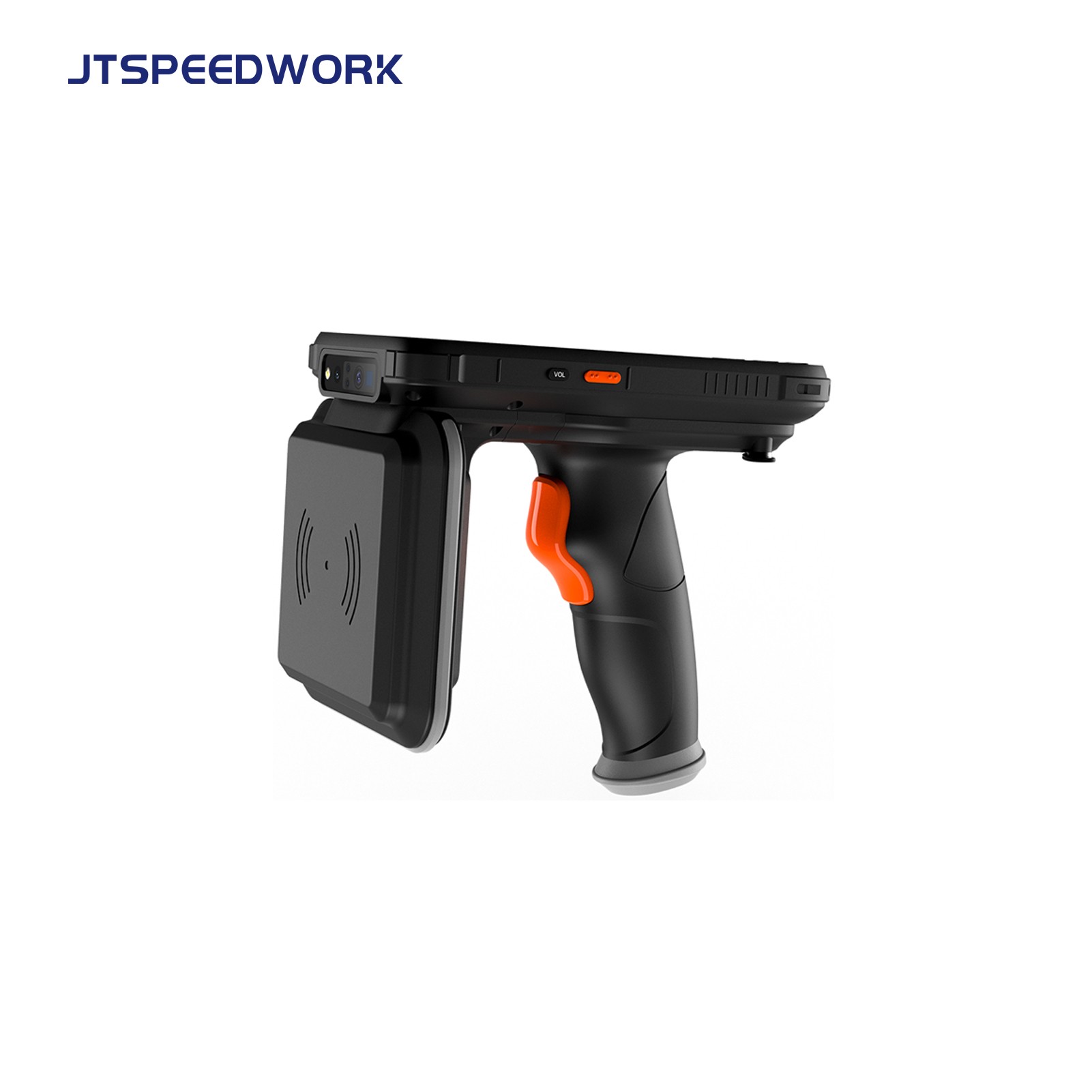 JT-973 Android 10.0 UHF RFID-handscanner met groot bereik Impinj E710 IP65 NFC 2D-barcodescanner