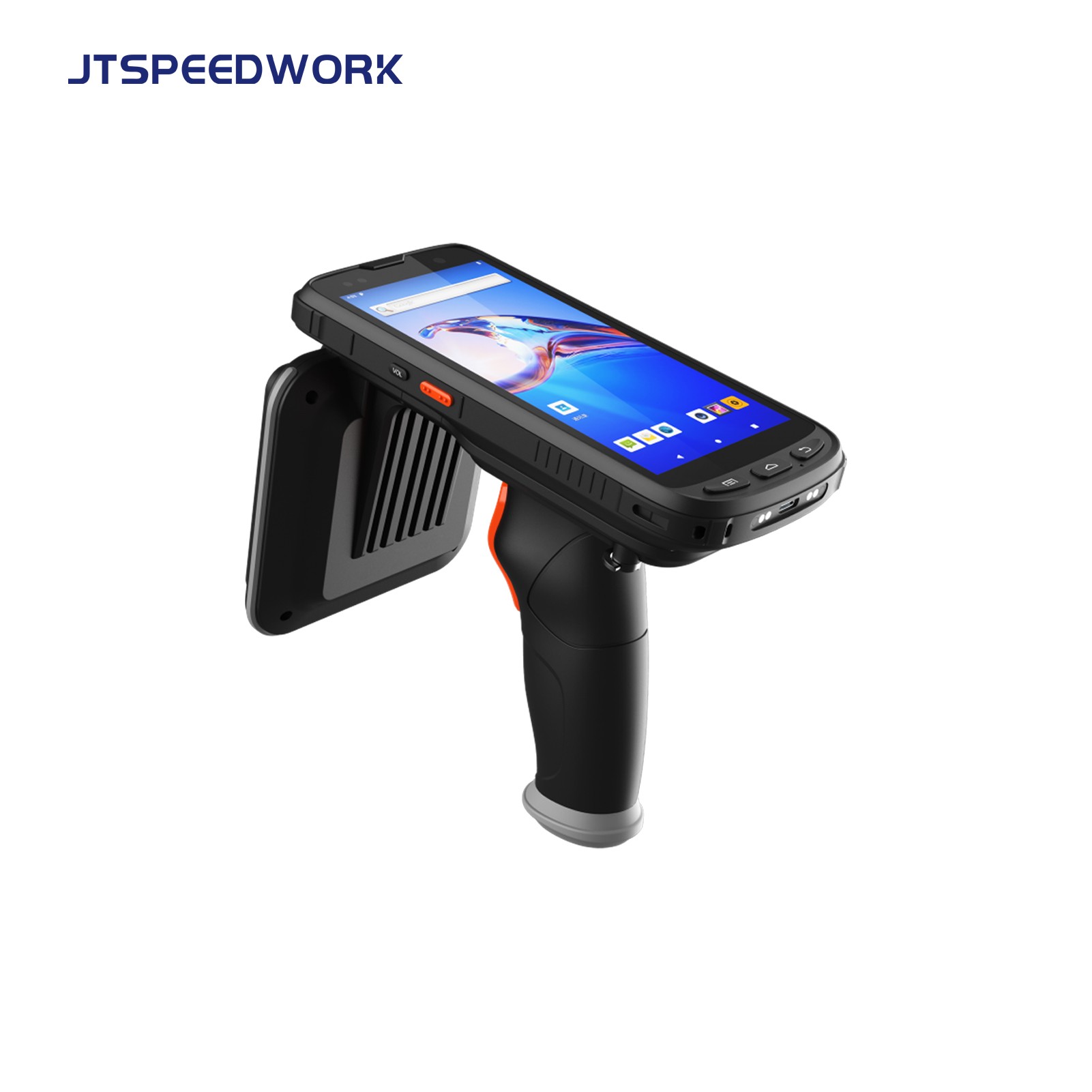 JT-973 Android 10.0 UHF RFID-handscanner met groot bereik Impinj E710 IP65 NFC 2D-barcodescanner