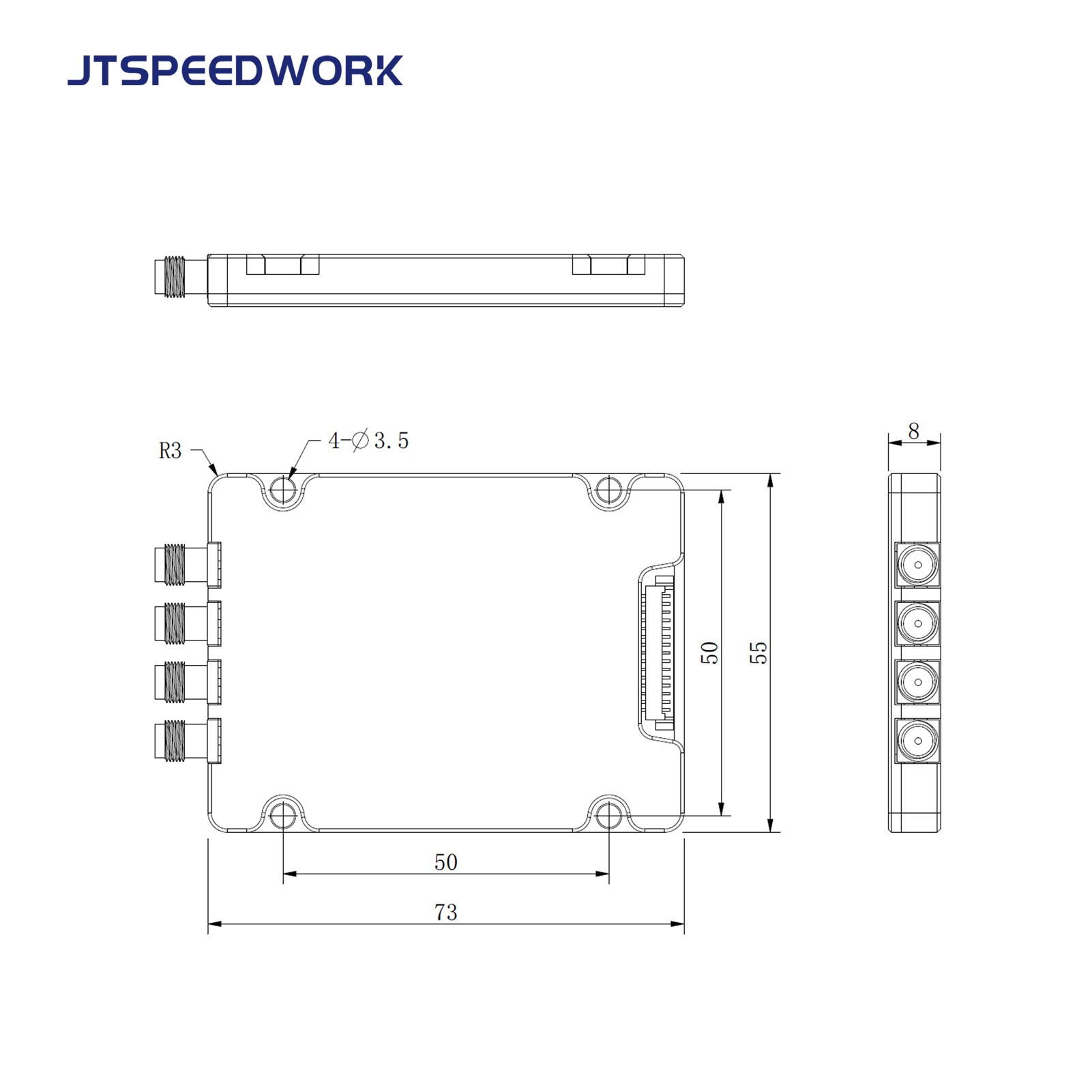 JT-2540 TM200 UHF RFID 4-poorts module 860-960MHz TTL