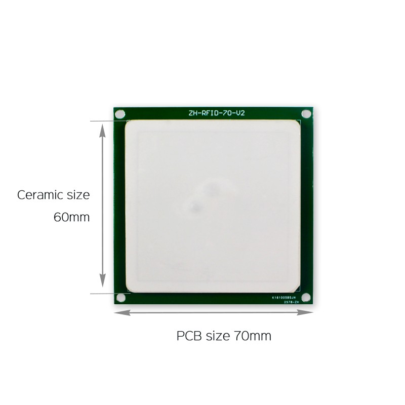 JT-T0060 4dBi UHF RFID keramische antenne 860-960MHz RHCP circulaire polarisatie aanpasbare connector