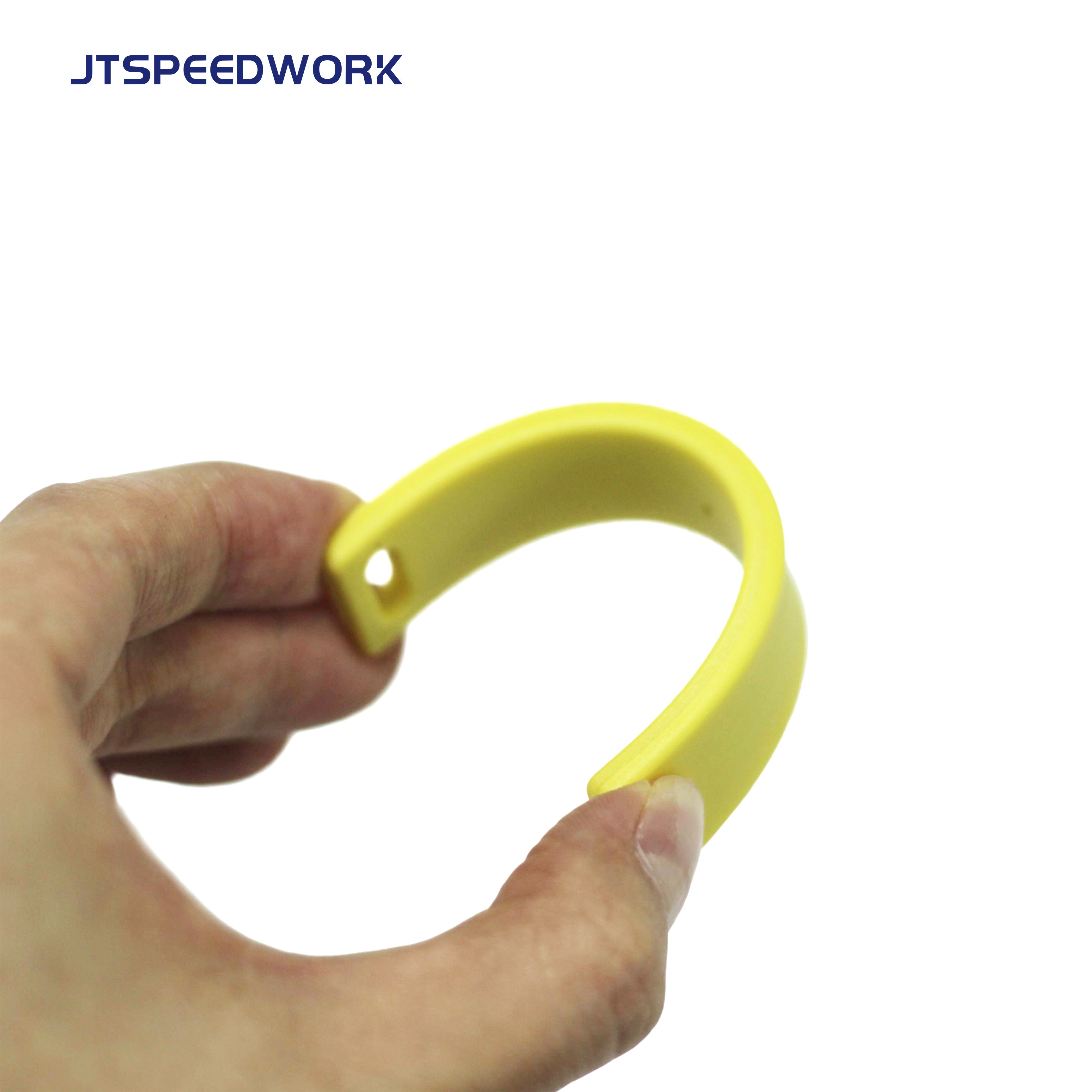 JT-K9018 90*18*4mm TPU UHF RFID Impinj Monza R6 Flexibele Anti-metaal Tag