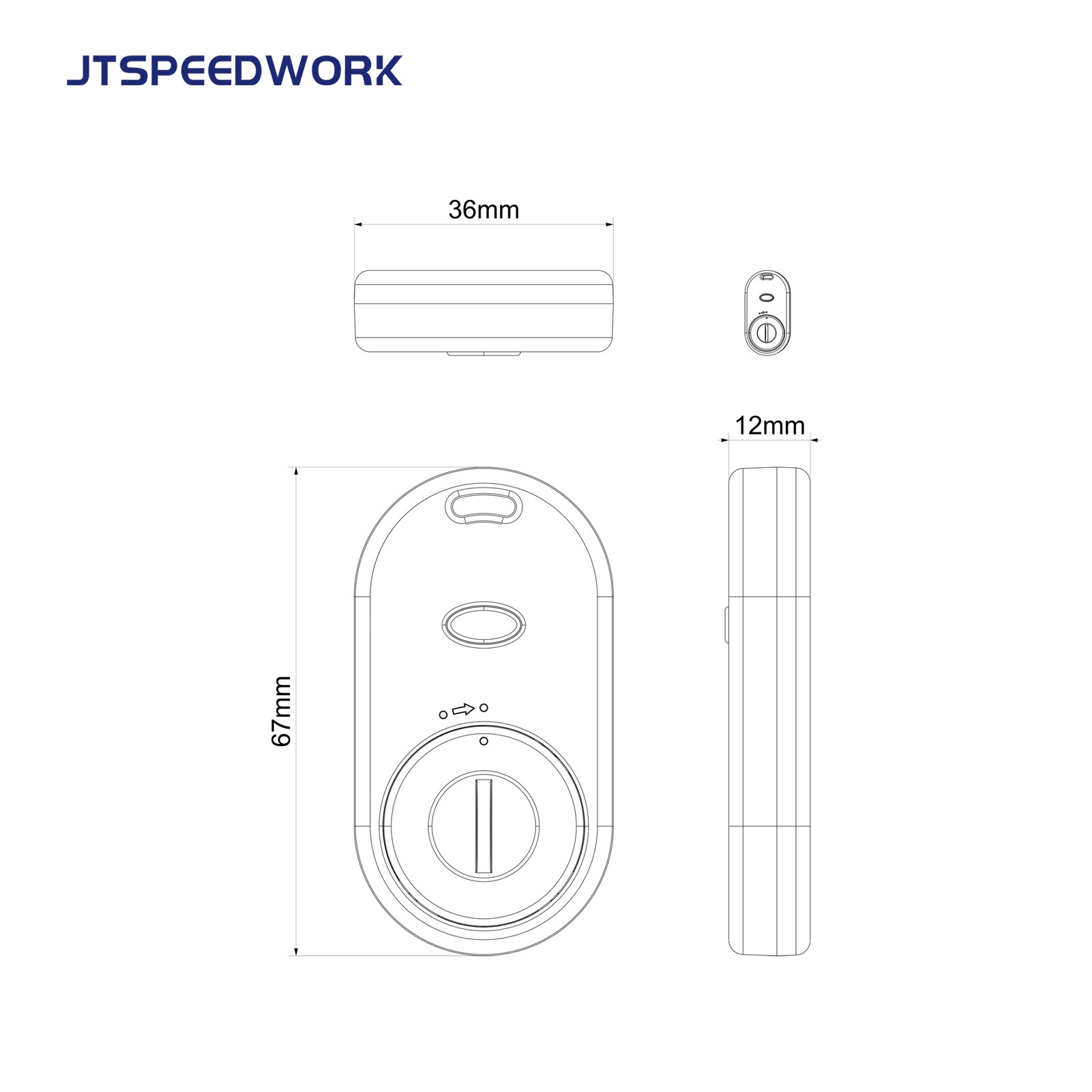 JT-T2483 2,4 GHz actieve RFID-akoestisch-optische tag met licht en geluid