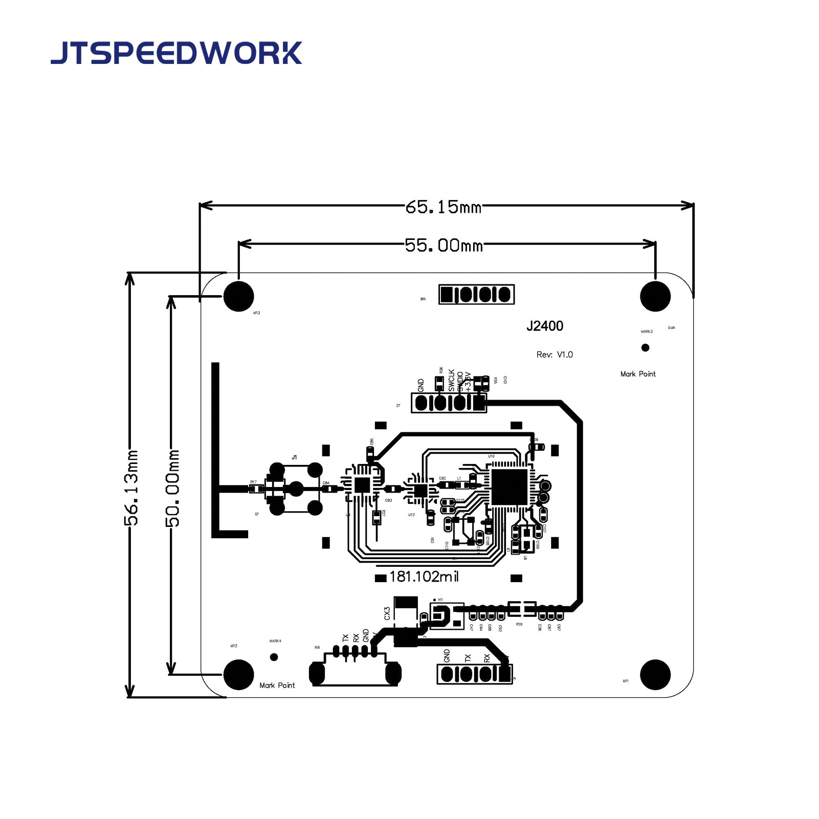 JT-2400 2,45 GHz actieve RFID-module